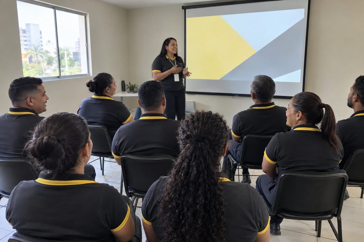 Treinamento de equipe uniformizada